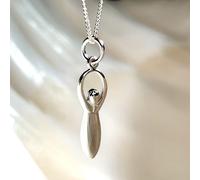 Collana della dea della luna Ciondolo piccolo Pagan Wiccan 18 "Catena a...