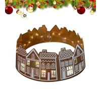 Collana dell'albero di Natale della casa dello zenzero - Collana della gonna dell'albero di Natale in PVC | Collana dell'albero di Natale da 26/28 pollici | Collana della gonna a led della casa dello