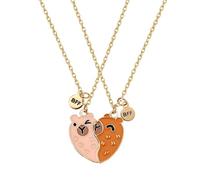collana dell'amicizia Capybara, JOOTUEPO 2 Pezzi Capybara Collane Dell'Amicizia Capibara per 2 Ragazze, collana migliore amiche BFF cuore mani collane abbinate, per Feste di Compleanno Bambine