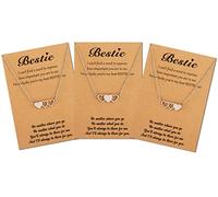 Collana dell'amicizia per 2 3 4 5 Best Friend BFF collana per donne gioielli abbinati a lunga distanza Bestie Sister regali di Natale calza Stuffers, Metallo, Nessuna pietra preziosa