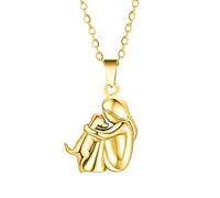 Collana dell'anima per Donne e Uomini, Abbraccio Collana per Cani, Mamma e Abbraccio, Abbraccio ad Angelo Ciondolo, Ciondolo a Due Mani e Non Coccole Coccole per Donne