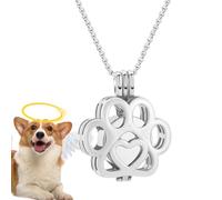 Collana di ceneri di cane, contenitore per cremazione commemorativa | Gioielli per cremazione di animali domestici per ceneri, per la visualizzazione di donne e uomini per la perdita della memoria dom
