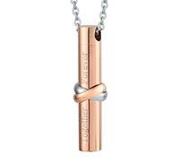Collana di Ceneri di Gioielli, Insieme per Sempre Collana di urna cilindri per Cenere, urne in Acciaio Inossidabile per Ceneri umane