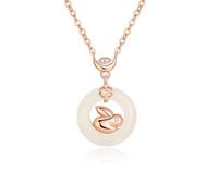 Collana di Coniglio di Giada d'oro, Collana con Ciondolo di Coniglio, Compleanno, per Madre, Moglie, Fidanzata