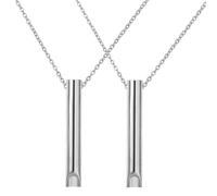 Collana di consapevolezza Antistress, Collana di respirazione da Stress, collana per l'ansia, Collana Respiratoria, collana per alleviare l'ansia, per Lo Stress, Meditazione, Donne Uomini (Argento 2)