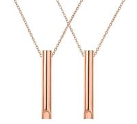 Collana di consapevolezza Antistress, Collana di respirazione da Stress, collana per l'ansia, Collana Respiratoria, collana per alleviare l'ansia, per Lo Stress, Meditazione, Donne Uomini (Oro rosa 2)