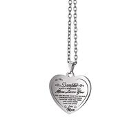 Collana Di Coppia Collana Cuore Figlia Mamma Festa Il Mio Cuore Per Regalo Donne Collana Collane e Ciondoli Oh Collana (Silver, One Size)