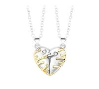 Collana di Coppia Magnetica di Moda per Donne Uomini Amanti del Ghiaccio e della Neve Che Si sciolgono Ciondolo a Cuore Accessori per Gioielli Collana di Giunzione Durable And Clever