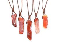 Collana Di Cristalli Con Ciondolo In Pietra Naturale Agata Rossa Gioielli Classici Pietra Naturale Con Colore Unico Il Colore Di Ogni Pietra È Diverso Il Colore Viene Inviato A Caso Un Pezzo,Come Mo