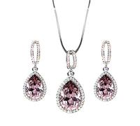 Collana di Cristallo da Donna Set Regalo con Ciondolo a Catena Corta con clavicola in Giappone e Corea del Sud