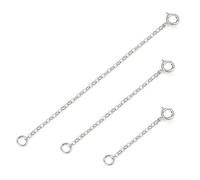 Collana di estensione argentata, prolunga per collana, catena di estensione da donna placcata in argento, adatta per estensioni di collane fai da te e creazione di gioielli, normal, Metallo prezioso