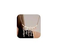 Collana di famiglia appesa con nomi personalizzati con ciondoli da 1-7 nomi Compleanno Regalo per la festa della mamma per la nonna (Cognomi)