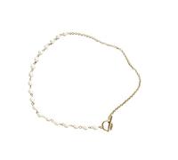 Collana Di Fiori Pressati Collana Clavicola Moda Ciondolo Diamante Bead Gioielli da donna Collane e ciondoli asimmetrici Chiusura Multi Collana (White, One Size)