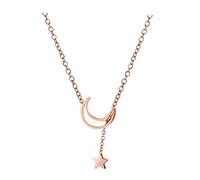 Collana Di Fulmini Collana speciale in titanio con diamanti alla moda per le donne Collana di design Collana in acciaio lucido con clavicola da donna. Collane e Collana Di Budino (B, One Size)