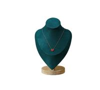 Collana di Gioielli Display Busto Stand 1 cornice for espositore for collana, modello ritratto, cornice for gioielli con ciondolo al collo, cornice for espositore for gioielli con collana.(Green,S)