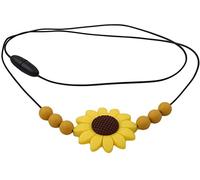 Collana di Gomma da Denti in Silicone di Girasole Collana di Bastoncini molari con Ciondolo masticabile per Bambini Fashion Processing