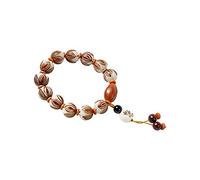 collana di legno, Bracciale con radice naturale di Bodhi for donna e uomo, braccialetto con cordino a mano con perline di Buddha Accessori for preghiera e benedizione Wenwan, braccialetto for la medit