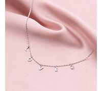 Collana di Lettere d'Amore Argento, personalità della da Donna Collana Singola Diamanti Argento,