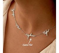 Collana di lusso personalizzata con più lettere, materiale in acciaio inossidabile, classica ed elegante, adatta per la famiglia, i migliori amici, sorpresa di compleanno, regalo per le vacanze, uso q