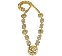 Collana Di Medusa Con 5 Capi Pendente, 8 Quadrati, 34.5" Cuban Link
