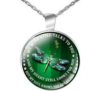 Collana di Moda, Collana Unisex La mia Mente Parla Ancora con Te Regalo con Catena di Gioielli con Ciondolo in Vetro Convenient Design