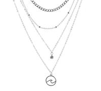 Collana di modo a quattro strati della lega del pendente del diamante di stile della Boemia delle donne di estate degli accessori del vestito della spiaggia delicato spettacolo della c