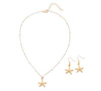 Collana di perle a ciondolo stella del mare per le donne, gioielli di ispirazione Bohemian Sea