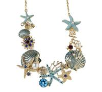 Collana di perle a stelle di stelle di guscio - gioielli a sospensione oceanica, fascino ispirato al corallo | Elegante accessorio in lega con elementi sulla spiaggia per matrimoni, balli, date romant