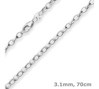 Collana Di Perle Da 3,1Mm In Argento 925, 70Cm
