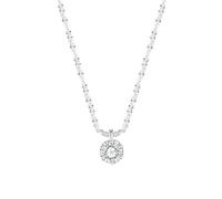 Collana di perle da donna, collana di perle in cristallo, collana con stella luminosa in argento Sterling S925