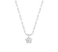 Collana di perle da donna, collana di perle in cristallo, collana con stella luminosa in argento Sterling S925
