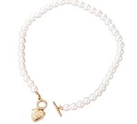 Collana di Perle da Donna imitare Il Ciondolo a Forma di Cuore Catena a clavicola Colletto Lungo da Ragazza per Feste di Nozze estive Fashion in Practical