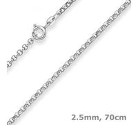 Collana Di Perle Di 2,5Mm In Argento 925, 70Cm