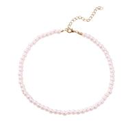 Collana di perle di imitazione retrò con collana ad anello, elegante anello fatto a mano, unisex, per uomini e donne, supporto per ciondoli (C, taglia unica), resina, Senza Gemstone