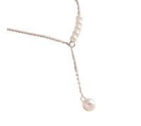 Collana di Perle d'imitazione alla Moda della Corea per Le Donne Regalo di Gioielli per Feste di Banchetto con Pendenti di Perle semplici Fashion Processing