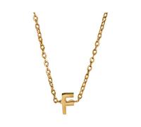 Collana di perle d'oro con le iniziali di un nome femminile alla moda è un regalo per donne adolescenti donne gioielli, 1cm, Metallo