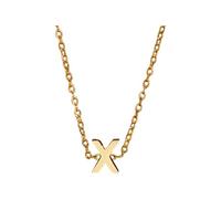 Collana di perle d'oro con le iniziali di un nome femminile alla moda è un regalo per donne adolescenti donne gioielli, 1cm, Metallo