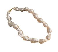 Collana di perle in stile barocco, forma irregolare unica, fresca ed elegante, adatta per l'abbigliamento quotidiano femminile e occasioni importanti