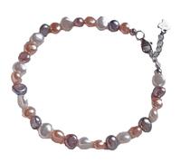Collana Di Perle, Naturale D'Acqua Dolce Barocco Collana Di Perle, S925 Argento Dopamina Caramella Colore Accessori, Femmina Catena Clavicola, Accessori Catena Collo, Regali Di San Valentino