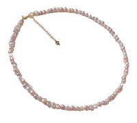 Collana Di Perle, Naturale D'Acqua Dolce Barocco Collana Di Perle, S925 Argento Dopamina Caramella Colore Accessori, Femmina Catena Clavicola, Accessori Catena Collo, Regali Di San Valentino