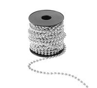 Collana di perle per albero di Natale, 10 m, in argento, per Natale, per decorazioni natalizie, fai da te, decorazione di nozze
