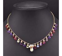 Collana di Perle Regali di Lusso Colorati per Le Donne Cerimonia Festa di Cristallo Ceco Collana A Doppio Strato Gioielli A Catena