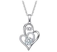 Collana Di Perle Tahitiana Figlia Regali Cuore Per La Mamma Collana Pendente In Argento Collane & Pendenti Collane Del Migliore Amico per 4 (Silver, One Size)