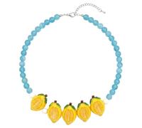 Collana di perline, gioielli in resina 40+5 cm | Gioielli ispirati alla frutta per abbigliamento quotidiano, accessori per feste, mostra d'arte, visite in galleria