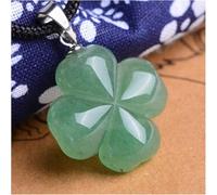 Collana di Trifoglio A Quattro Foglie di Giada Avventurina Verde, Buona Fortuna E Fede Rappresentative, Miglior Regalo per Il Giorno di San Patrizio del Festival Irlandese