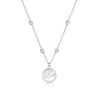 Collana Donna Acciaio Albero della Vita Luminoso Sagapo SWH10