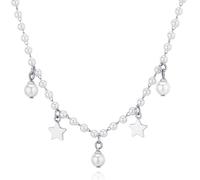 Collana Donna Acciaio Girocollo Stelle Perle Sagapo SWI01