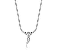 Collana donna acciaio Sagapo cuore stella luna quadrifoglio farfalla cornetto