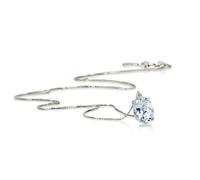 Collana Donna Acquamarina in Oro Bianco e Diamanti Gioielleria Scardi Firenze