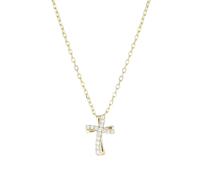 Collana Donna Amen CROCE Ondulata Argento 925 Dorato codice CLCROGBZ